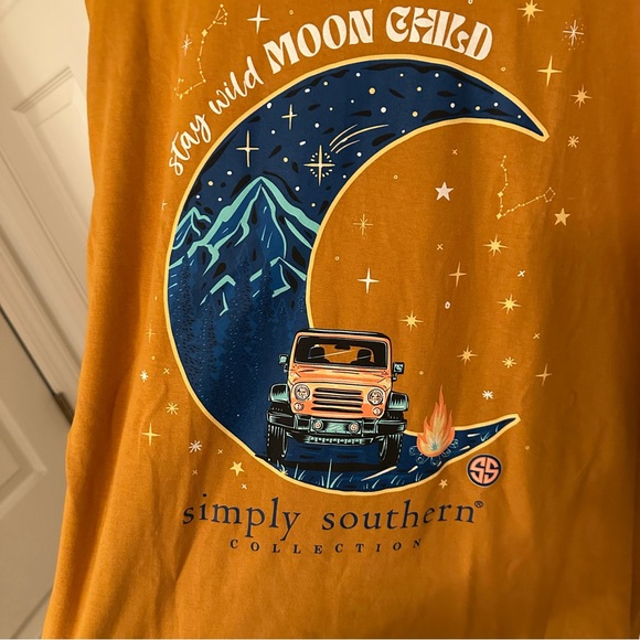 ❤️BNWOT❤️ Simply Southern Orange Stay Wild Moon Child Jeep Long Sleeve T-Shirt - Picture 5 of 5